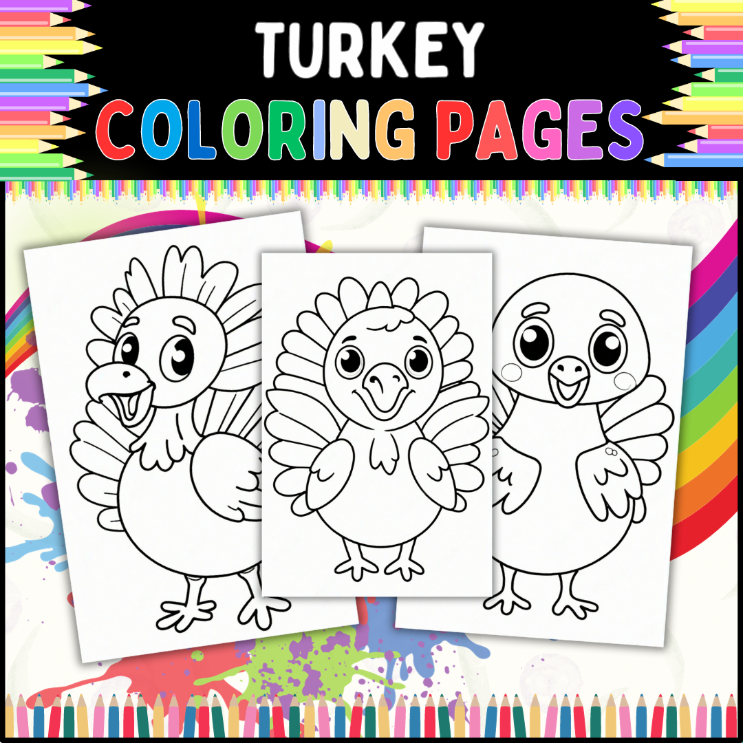 Turkey coloring sheets for kids printable coloring pages for thanksgiving made by teachers