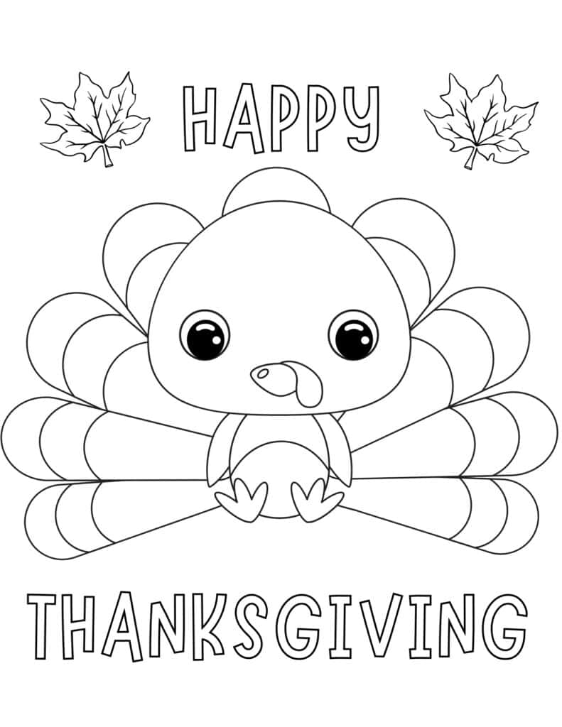 Free thanksgiving turkey coloring pages for kids