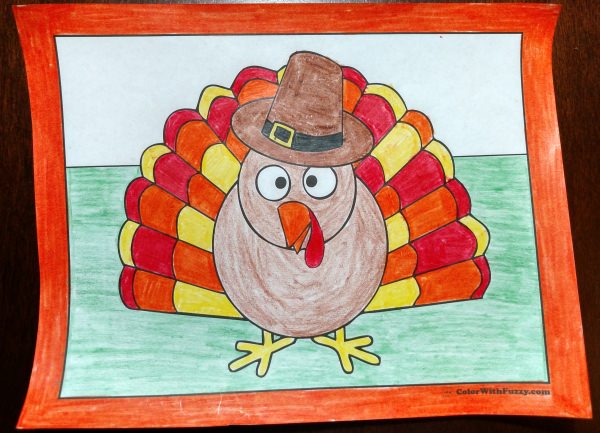 Turkey coloring pages digital interactive thanksgiving printables