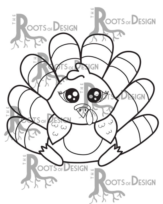 Instant download cute turkey coloring coloring page print doodle art printable thanksgiving