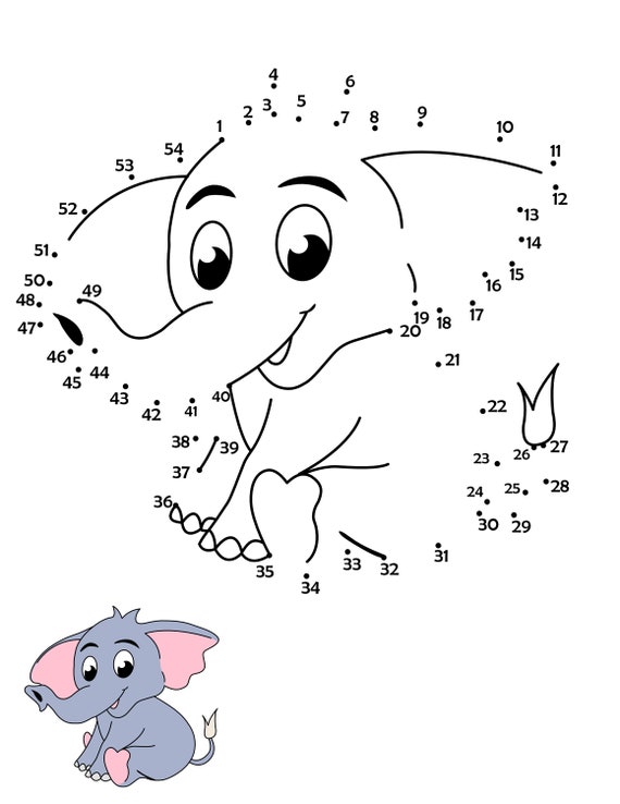 Printable dot to dot animal safari coloring pages dot to dot activities for kids