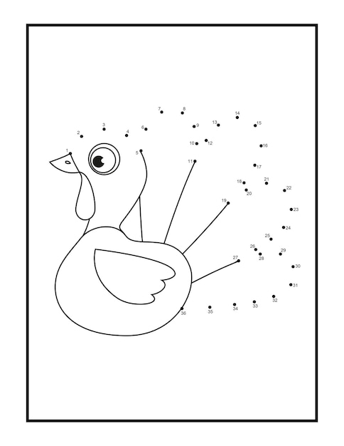 Premium vector autumn dot to dot coloring pages for kids