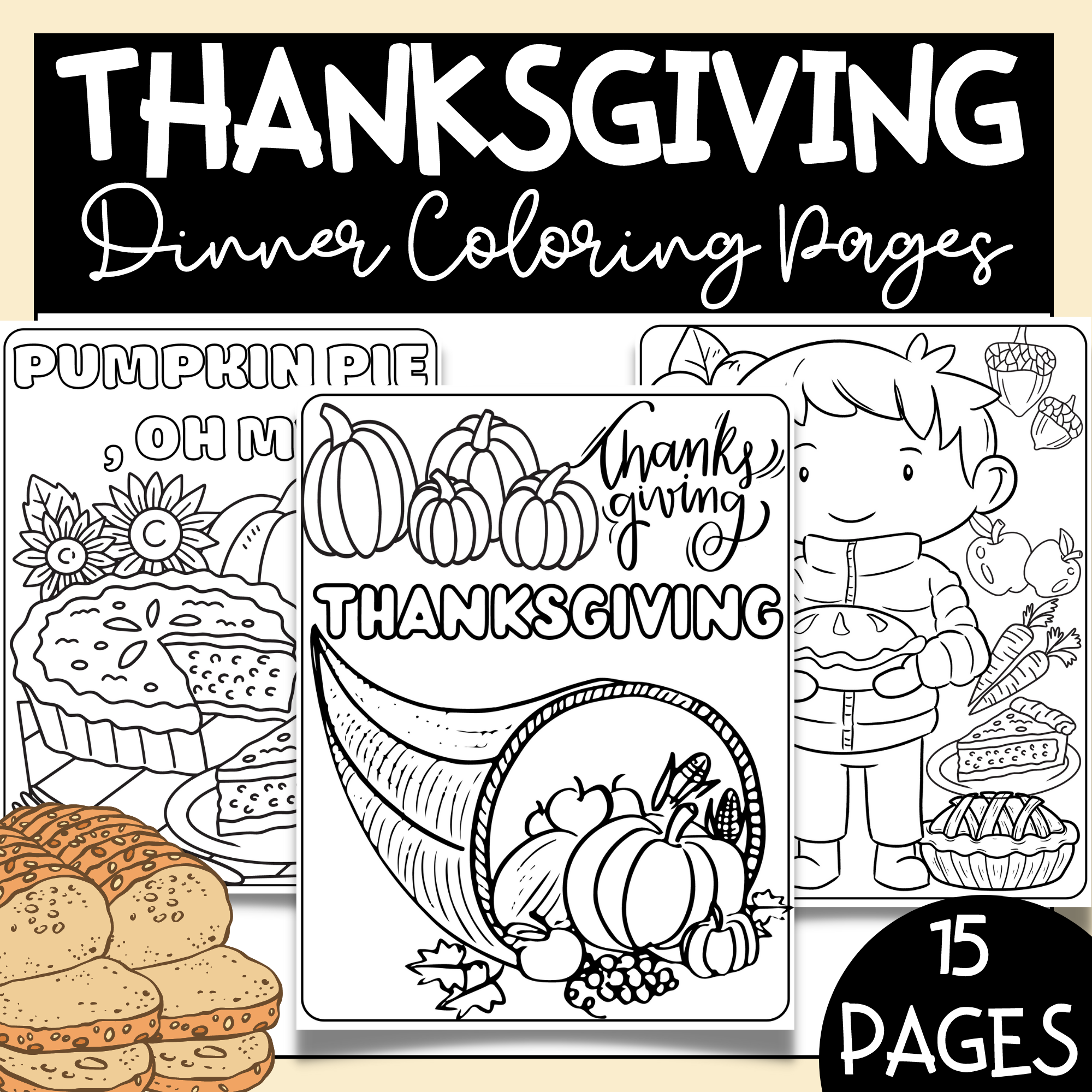 Family thanksgiving dinner coloring pages turkey day coloring sheets made by teachers