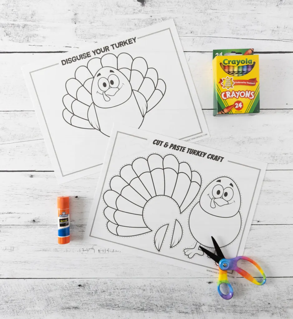 Printable turkey craft