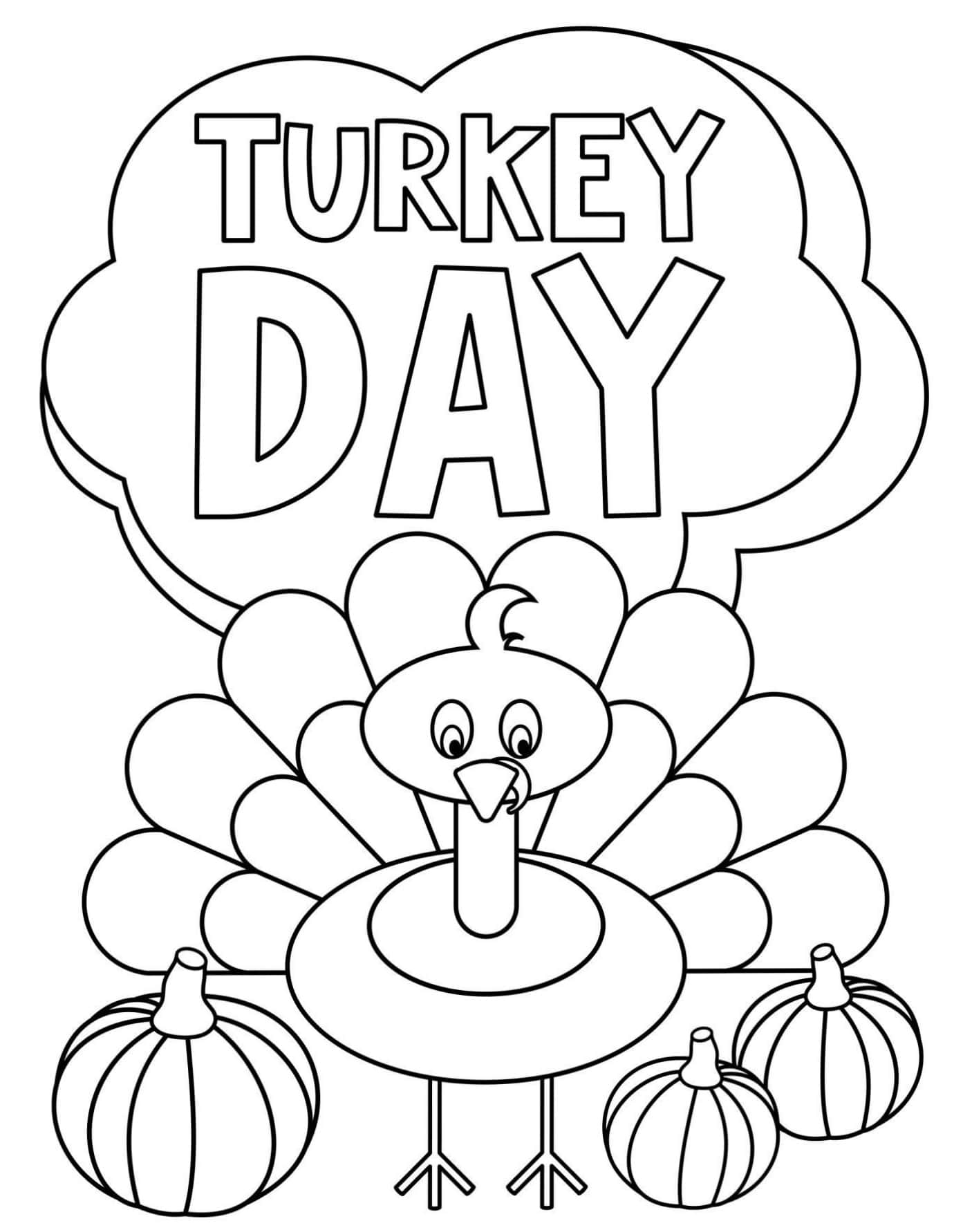 Download thanksgiving day coloring pages