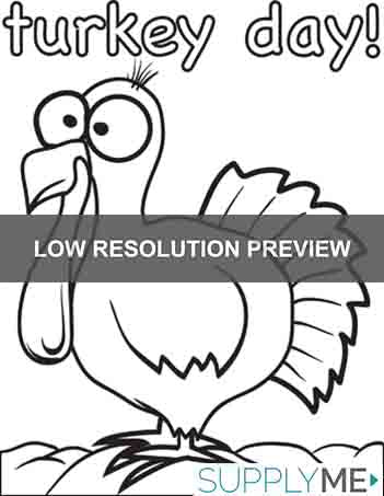 Printable thanksgiving turkey coloring page for kids â