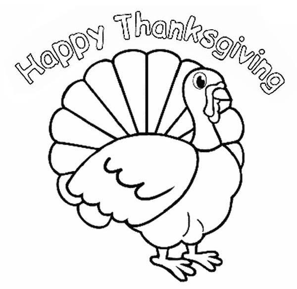 Thanksgiving day turkey says happy thanksgiving to all coloring page kids play coâ thanksgiving coloring pages turkey coloring pages happy thanksgiving turkey