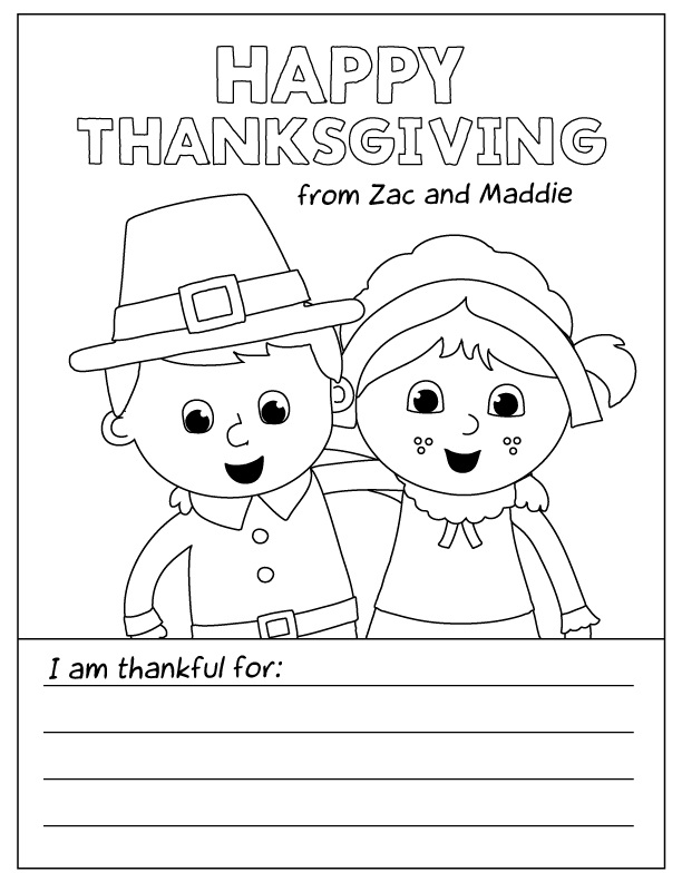 Free printable thanksgiving coloring pages for kids