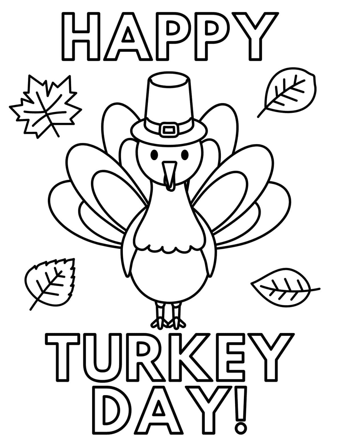 Free thanksgiving turkey coloring pages for kids