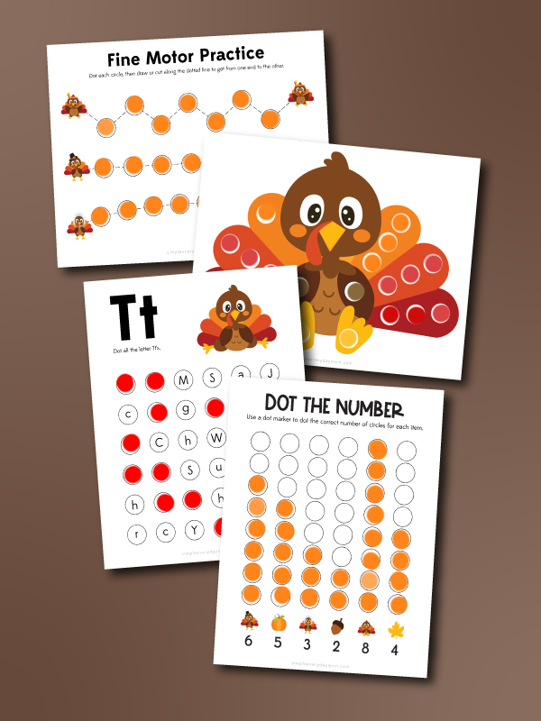 Turkey do a dot printables free printables