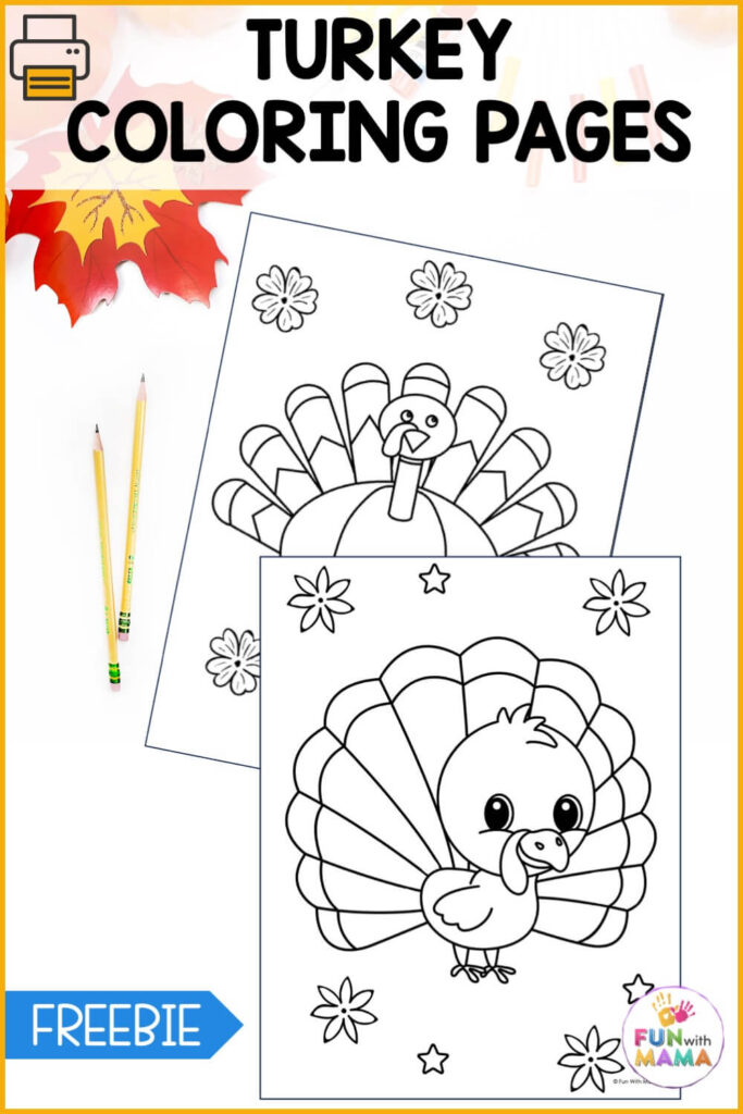 Free turkey coloring pages