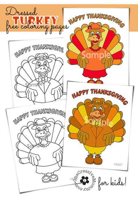 Free thanksgiving coloring pages