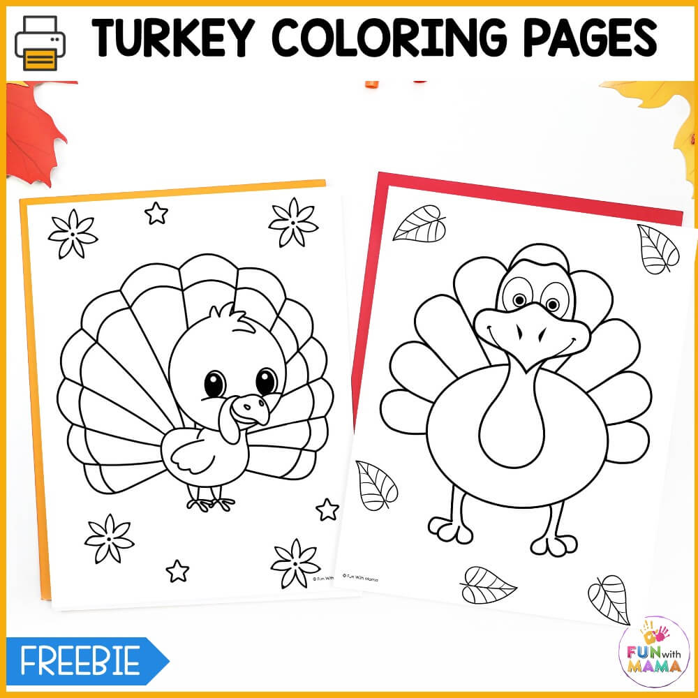 Free turkey coloring pages