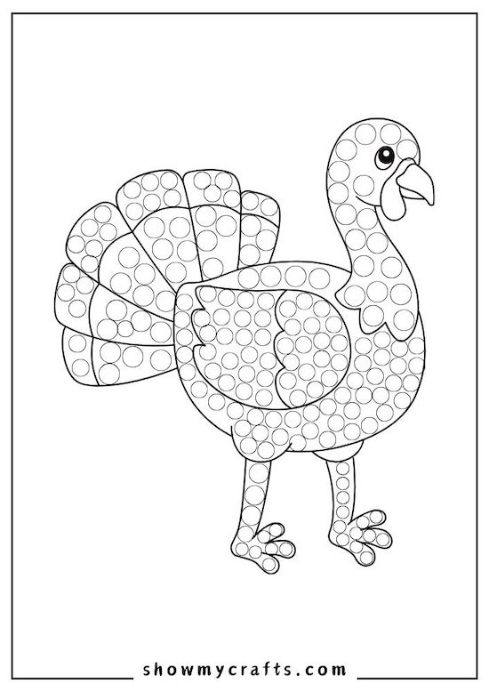 Thanksgiving dot painting free kids printables