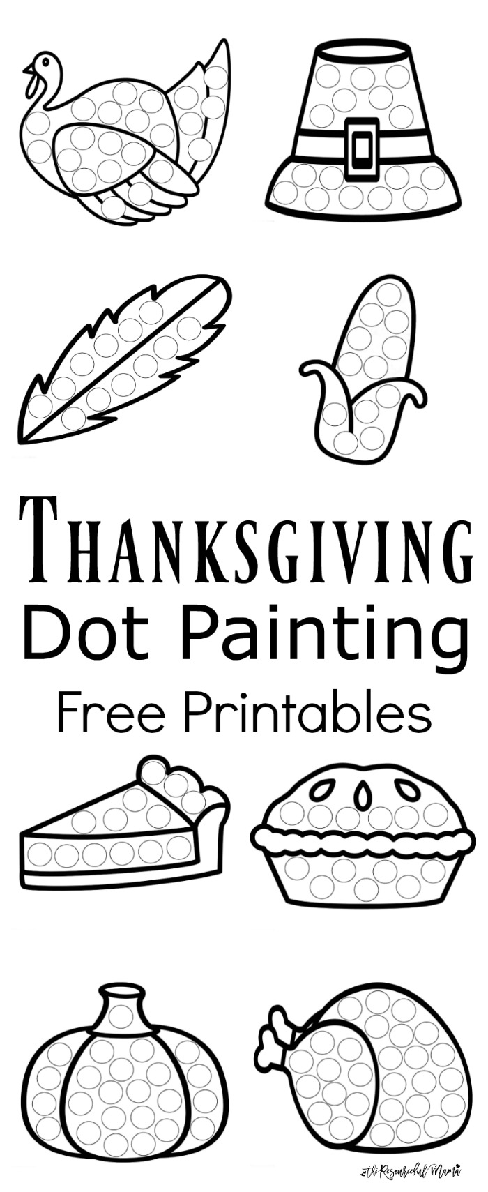 Thanksgiving dot painting free printables