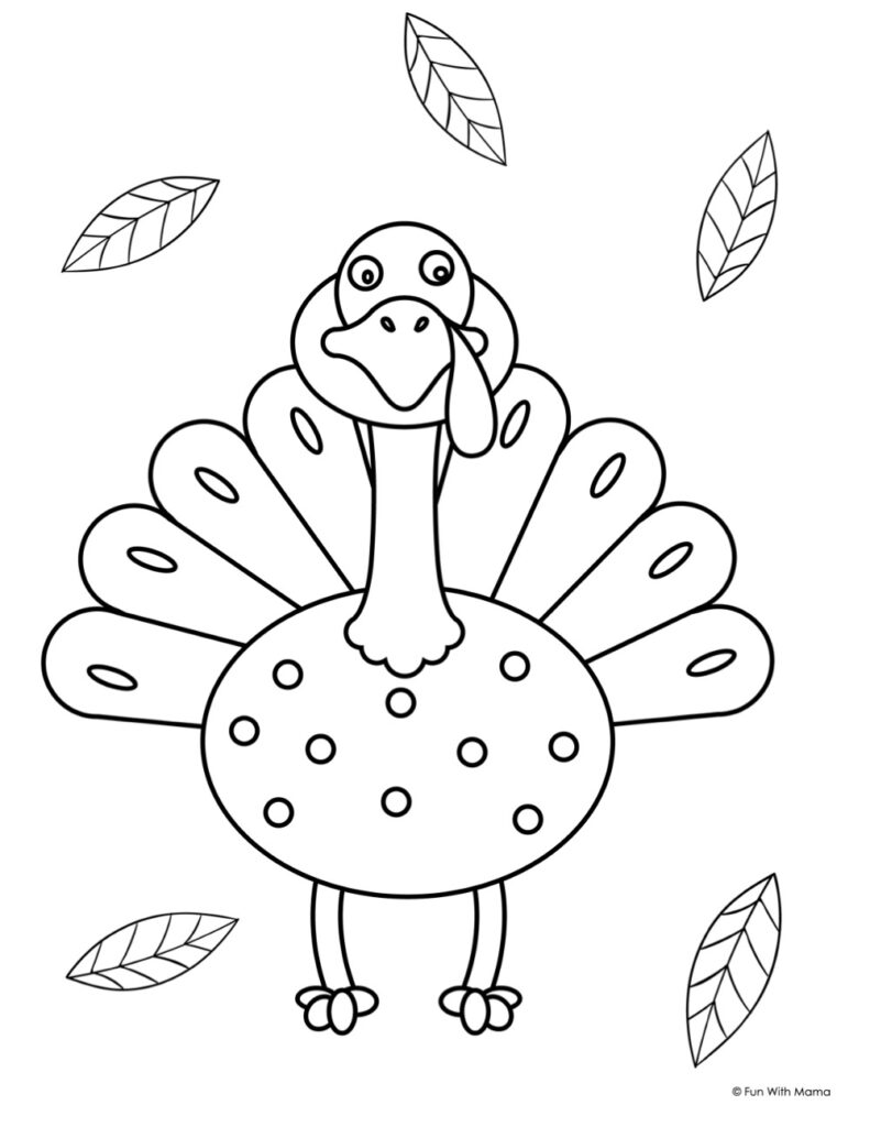 Free turkey coloring pages