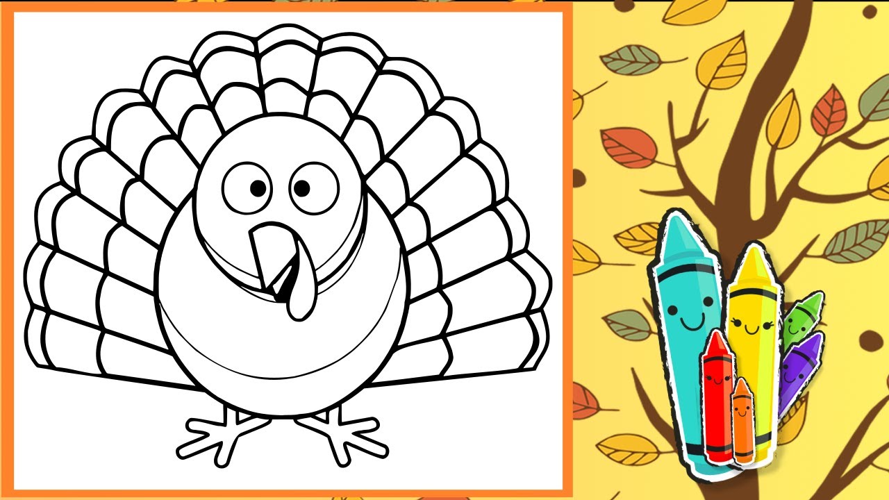Thanksgiving turkey coloring pages for kids