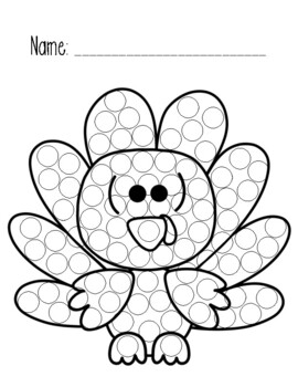 Dot painting turkey freebie by crayonsandcoffeeplease tpt