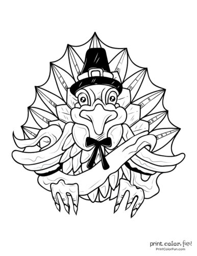 Terrific thanksgiving turkey coloring pages for some free printable holiday fun at