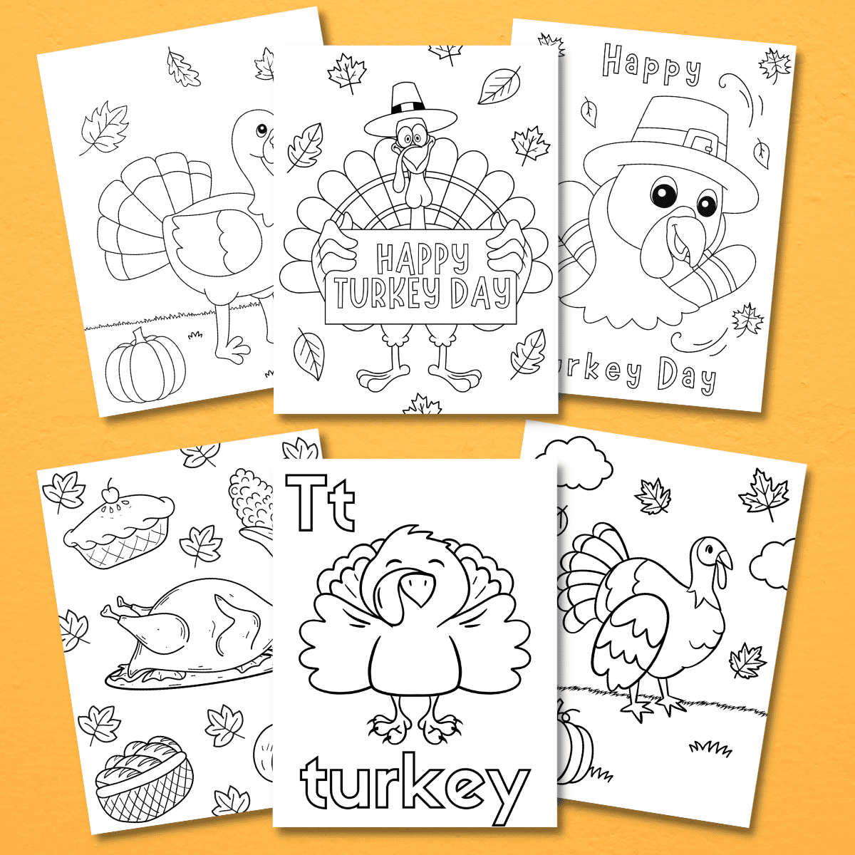 Free thanksgiving turkey coloring pages for kids