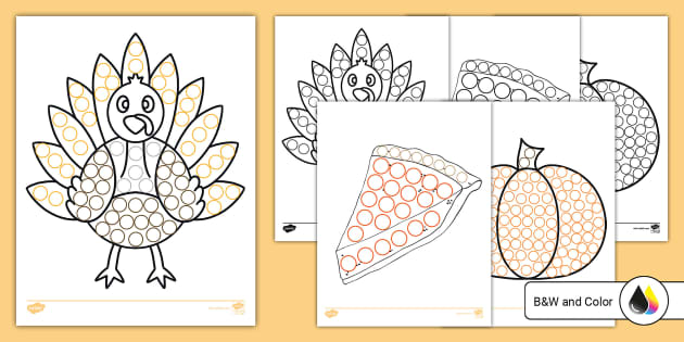 Anksgiving dot marker activities teacher made