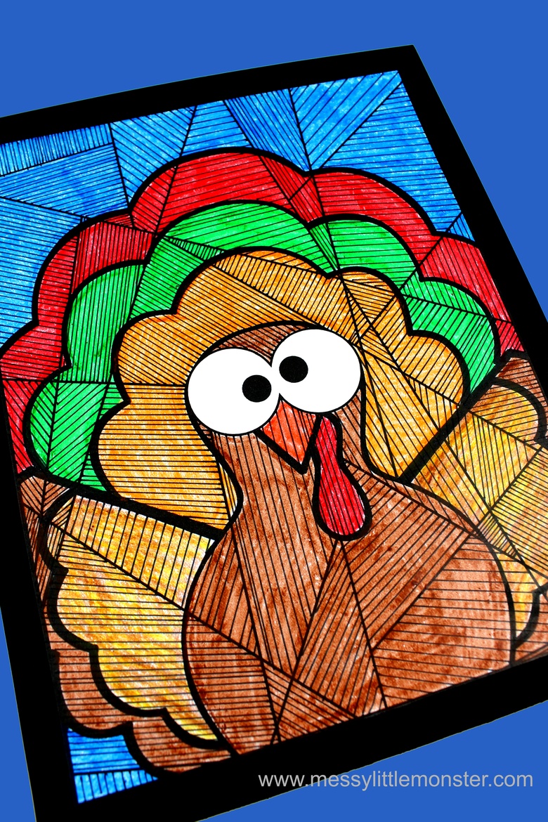 Coloring page of turkey