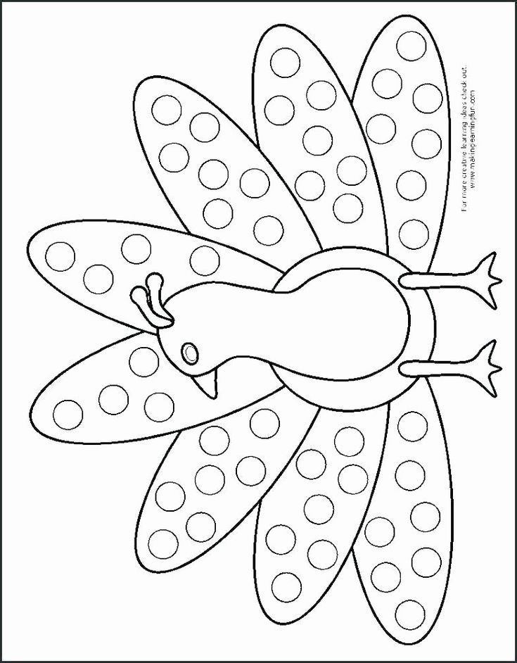 Free printable dot painting template