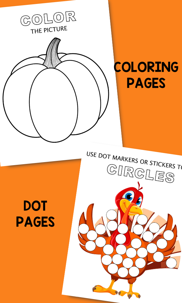 Thanksgiving coloring dot