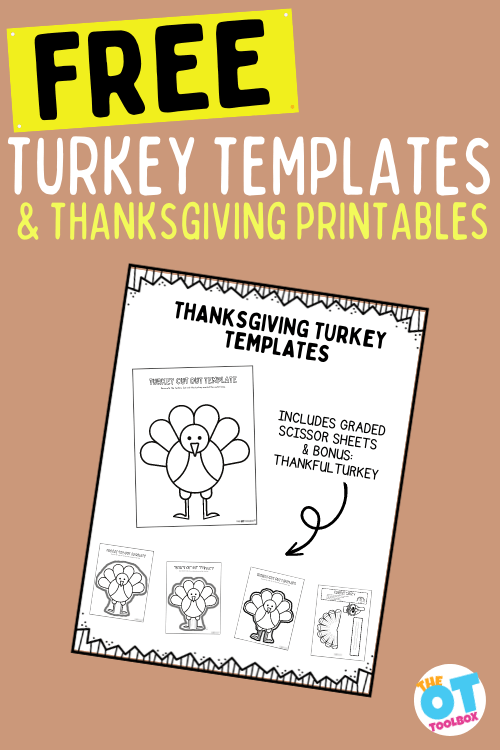 Turkey templates and thanksgiving printables