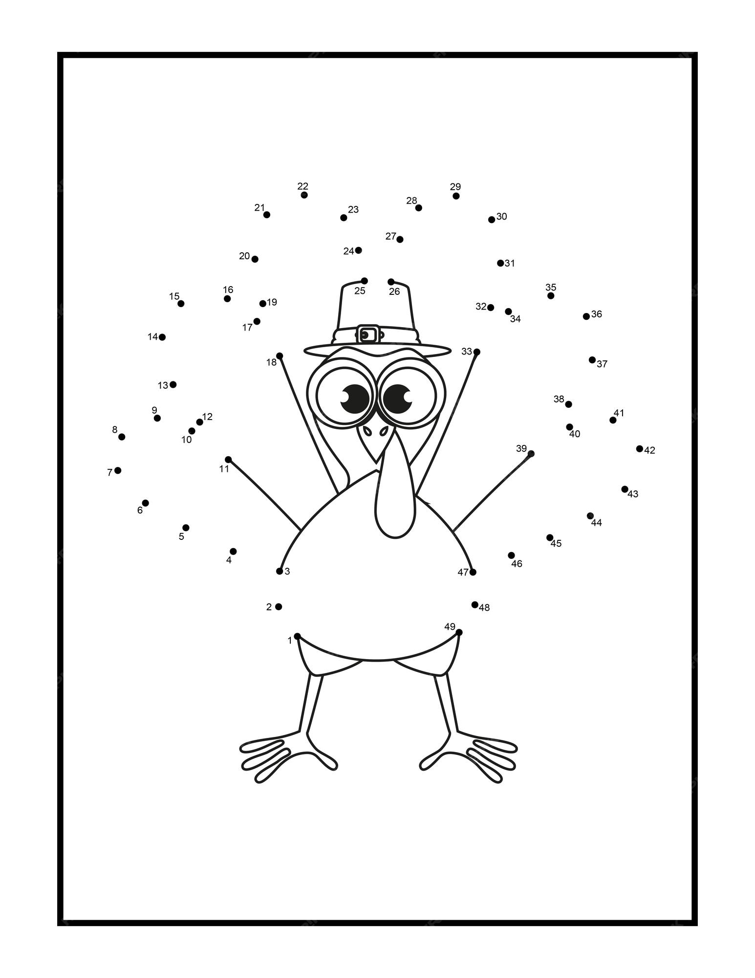 Premium vector autumn dot to dot coloring pages for kids