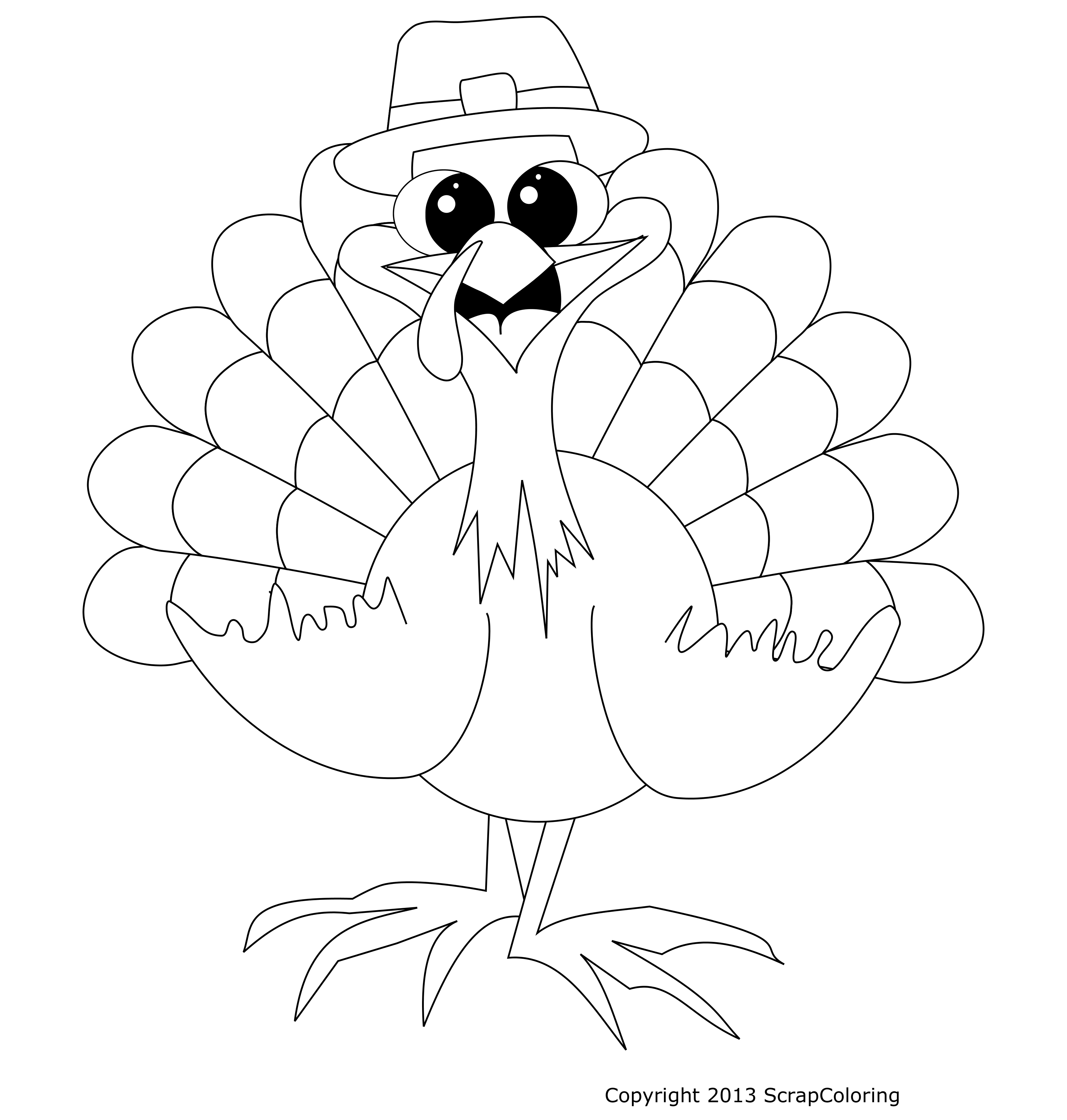 Thanksgiving turkey coloring page