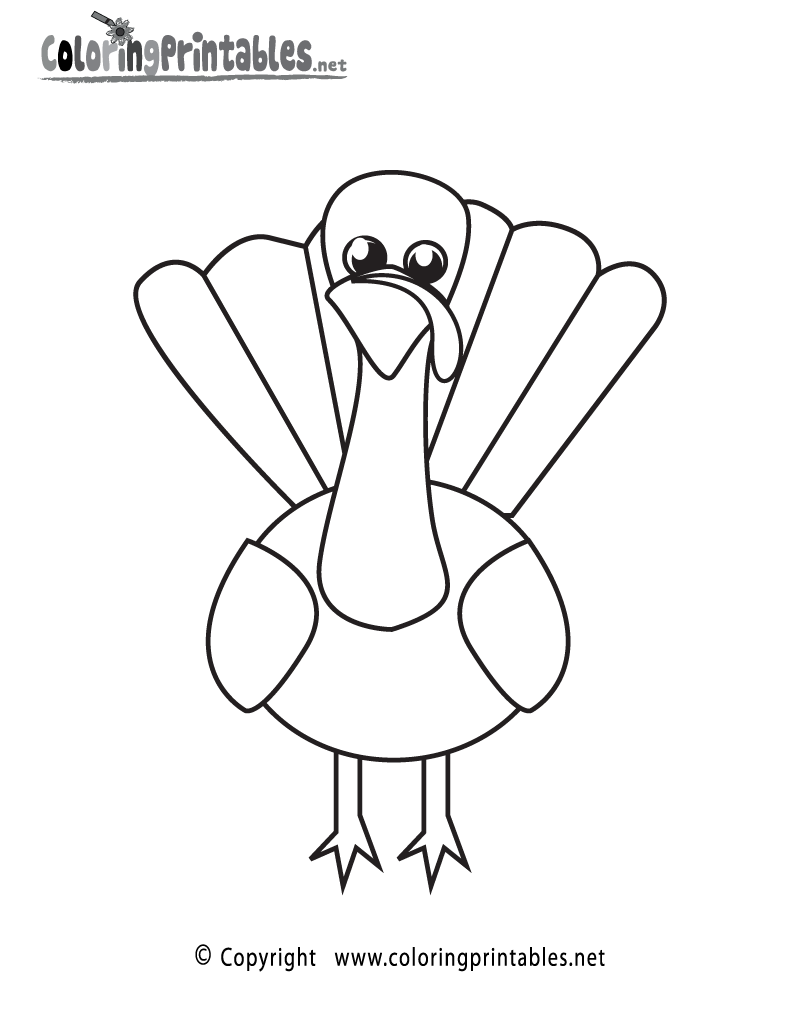 Thanksgiving turkey coloring page