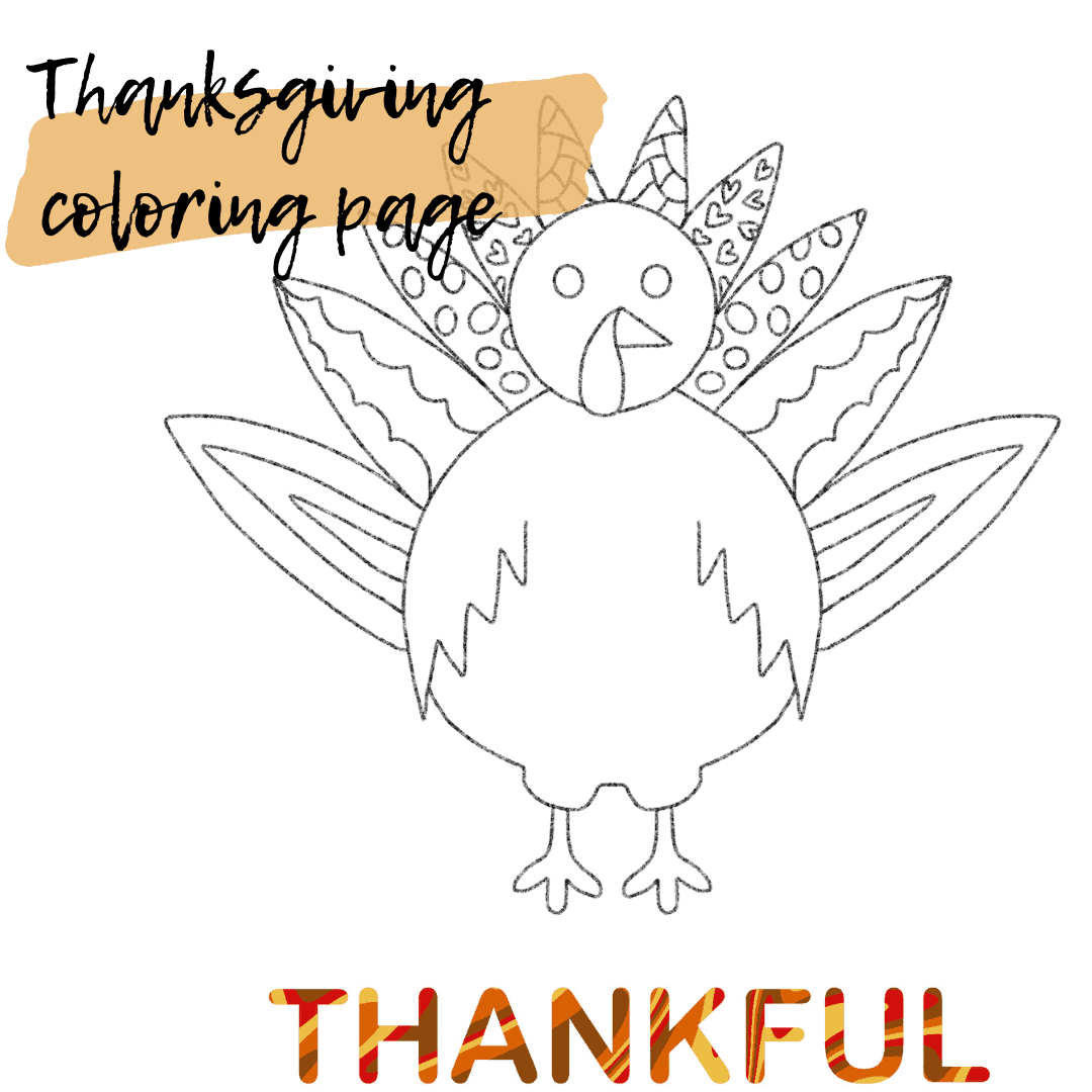 Turkey coloring page