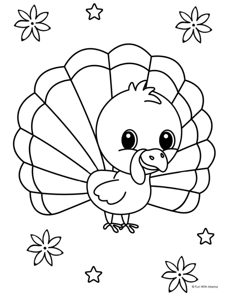 Free turkey coloring pages