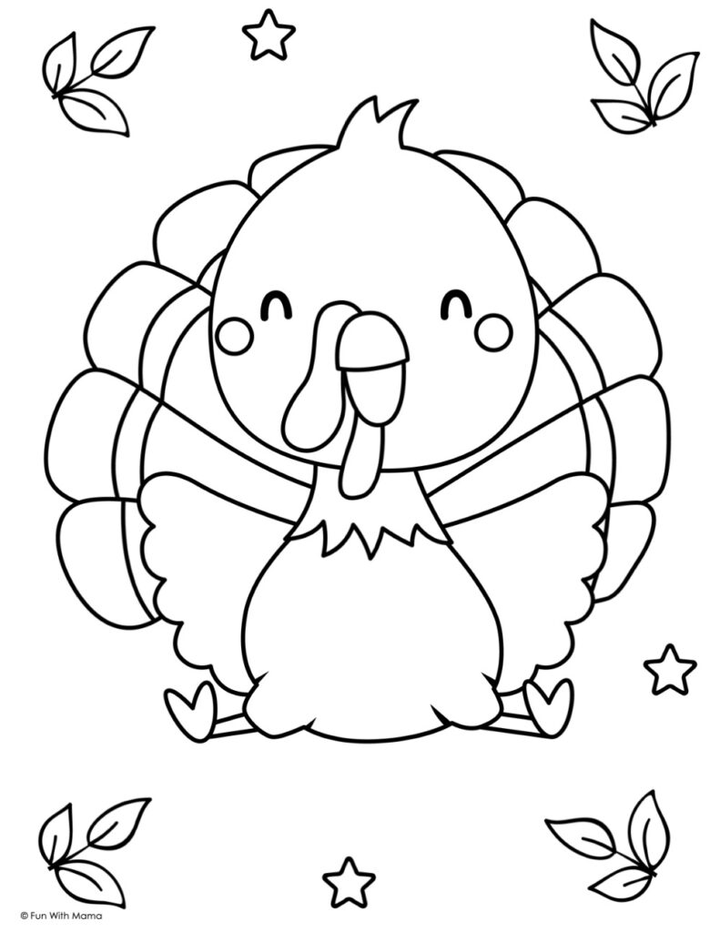 Free turkey coloring pages