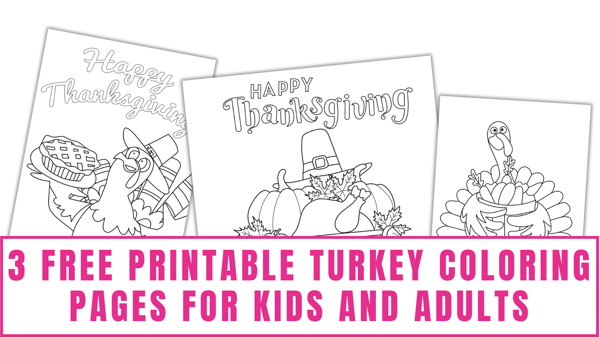 Free printable turkey coloring pages