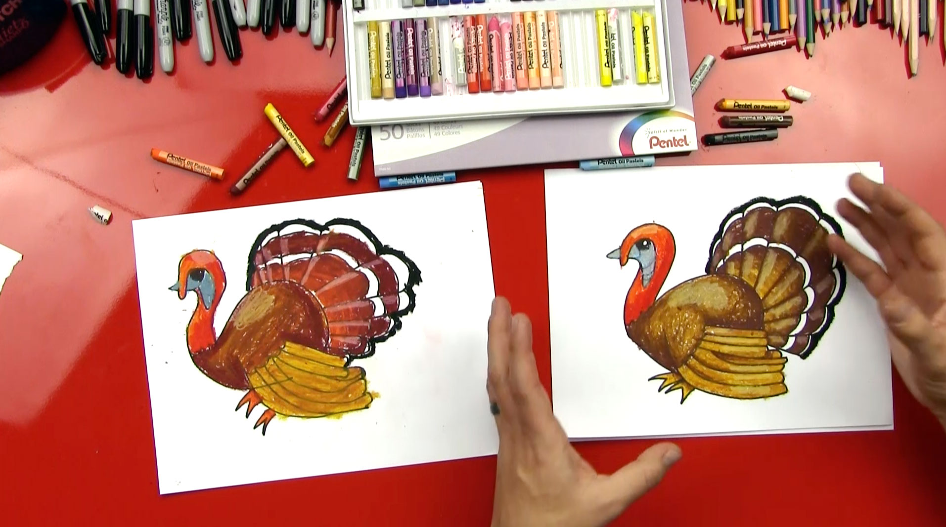 How to draw a realistic turkey