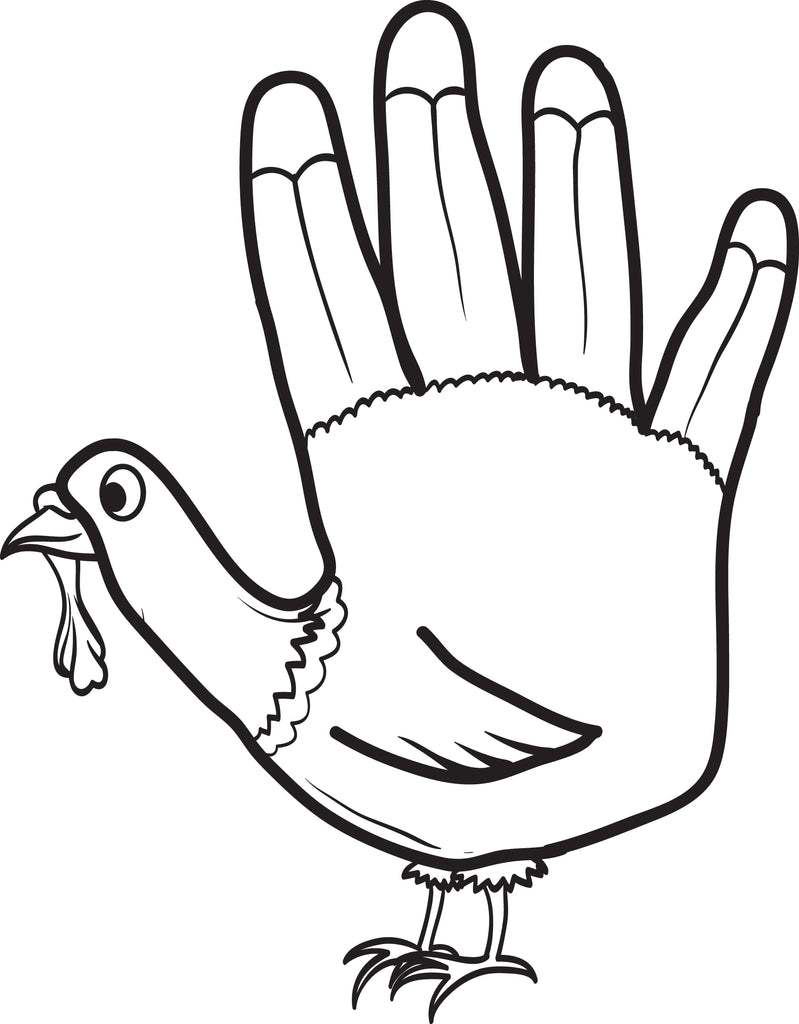 Printable turkey coloring page for kids â