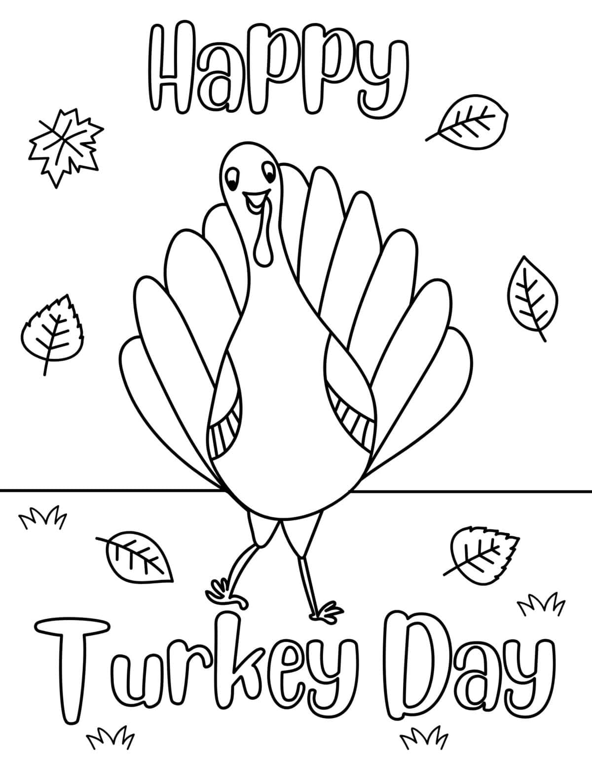 Free thanksgiving turkey coloring pages for kids