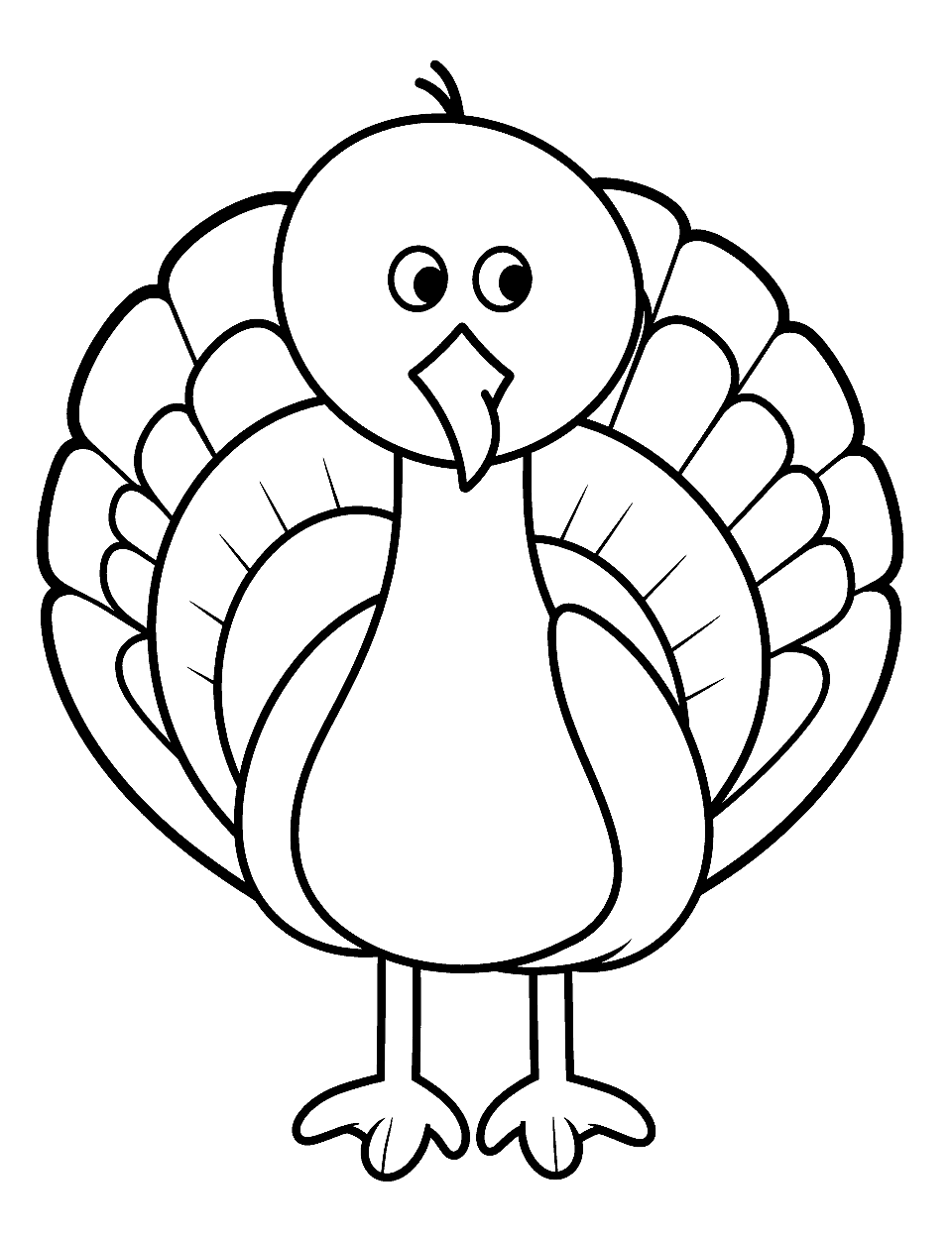 Turkey coloring pages free printable sheets