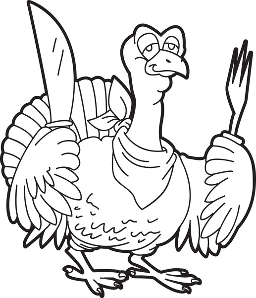 Printable turkey coloring page for kids â