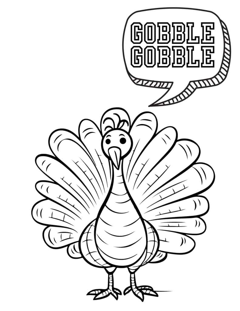 Free thanksgiving turkey coloring pages for kids