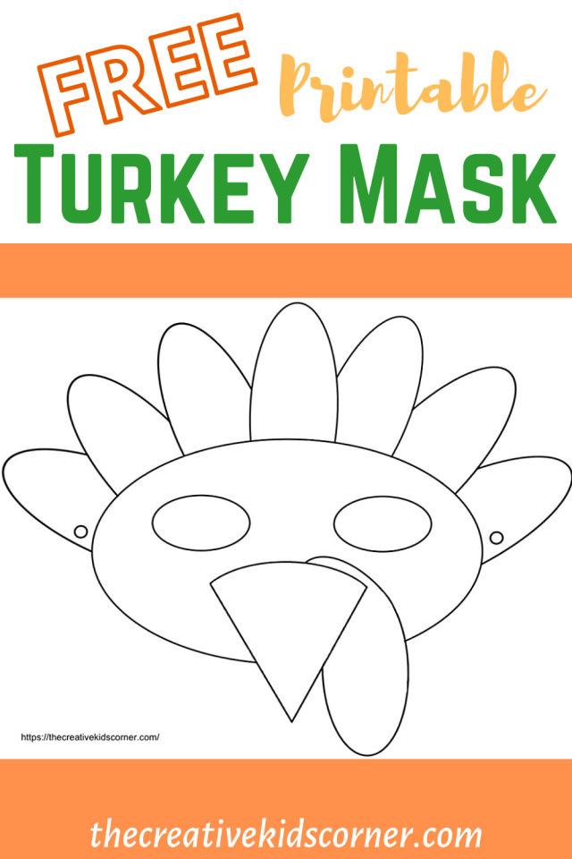 Free printable turkey mask craft