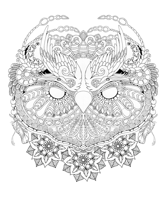 Magic mask adult coloring book coloring pages pdf coloring pages printable for stress relieving for relaxation