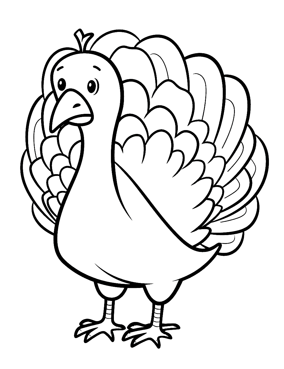 Turkey coloring pages free printable sheets