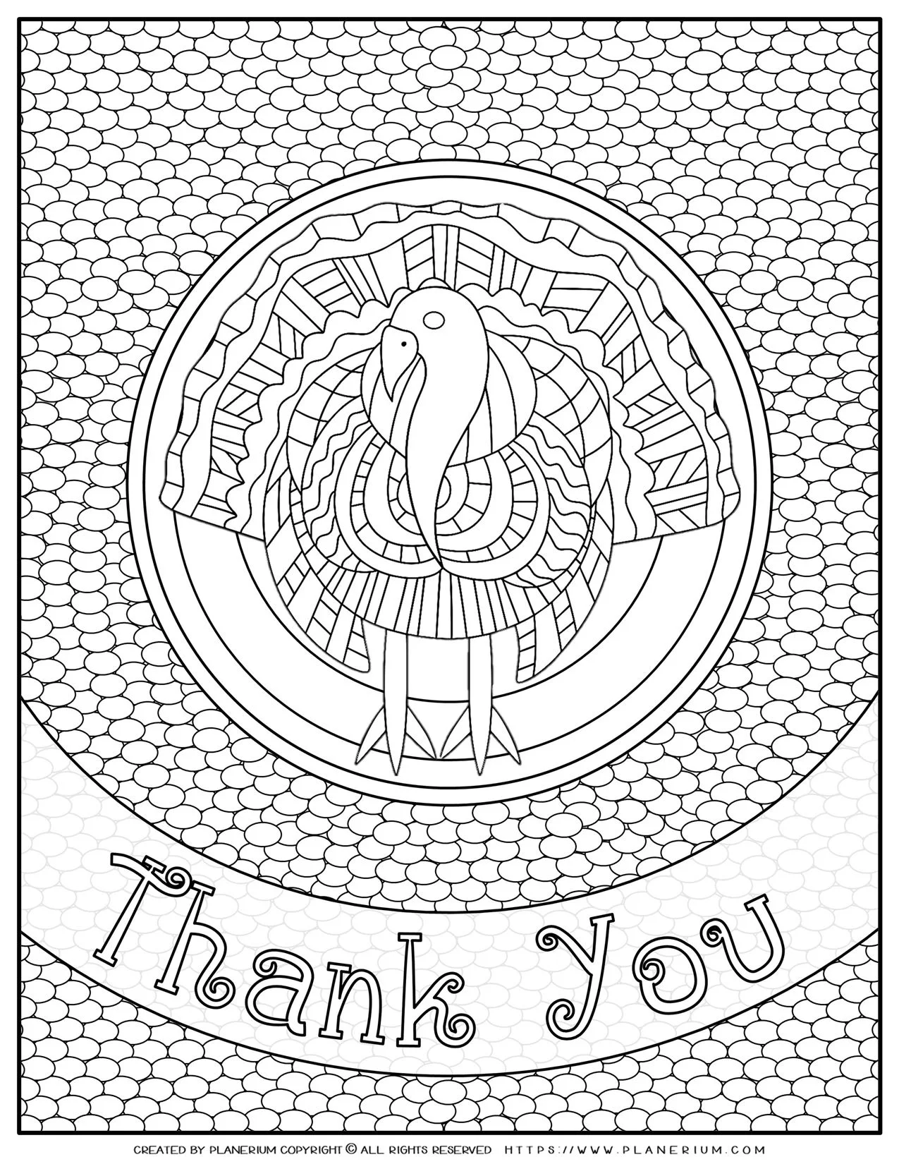 Adult coloring pages thank you turkey free printable