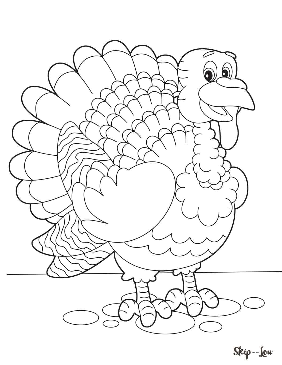 The cutest free turkey coloring pages skip to my lou