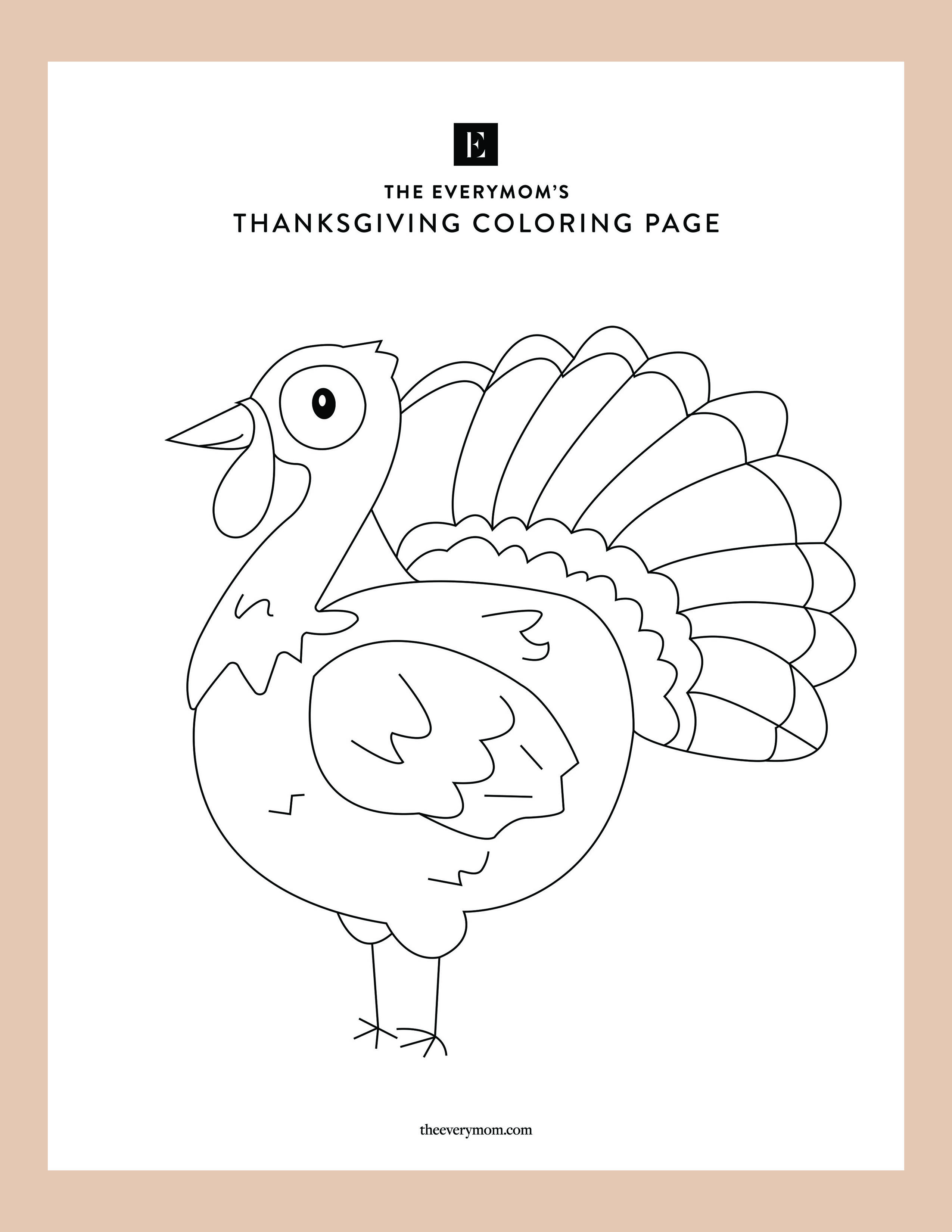 Free printable thanksgiving coloring pages for kids