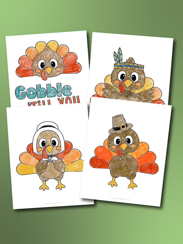 Turkey coloring pages for kids free printable