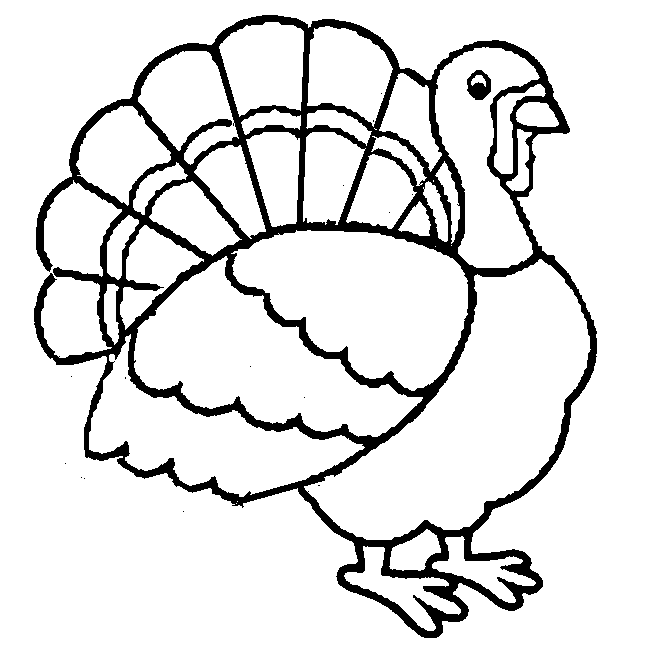 Thanksgiving turkey coloring page